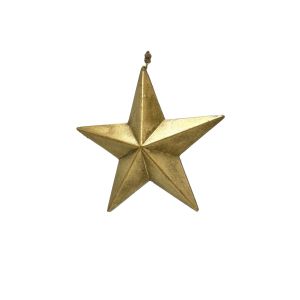 Wooden Star, Shishi, leaf gold, D: 16cm