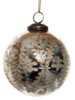 ShiShi GLASKUGEL, antik-goldener Farnschliff 10cm ShiShi GLASKUGEL, antik-goldener Farnschliff 10cm