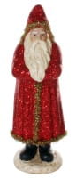 ShiShi SANTA STANDING, 45cm red w/red glitter+gold tins ShiShi SANTA STANDING, 45cm red w/red glitter+gold tins