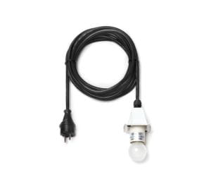 Herrnhuter LED Kabel schwarz für A4/A7 - 5m, Deckel weiß