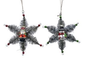 Weihnachten Kae Glas Santa/Flocke 2sort, dia14x3cm assorted Weihnachten Kae Glas Santa/Flocke 2sort, dia14x3cm assorted