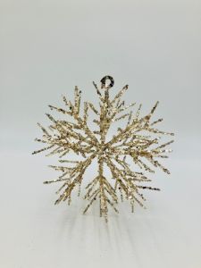 Metal Snowflakeball, Shishi, champagne, D: 13cm