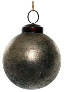 ShiShi GLASKUGEL, gealtertes Silber 7cm ShiShi GLASKUGEL, gealtertes Silber 7cm