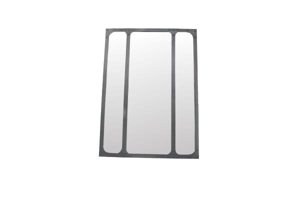 Grauer SPIEGEl / Wandspiegel mit Metallrahmen 83x60cm