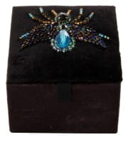 ShiShi SCHMUCKDOSE Samt schwarz, Insekt blau 8x8x7cm ShiShi SCHMUCKDOSE Samt schwarz, Insekt blau 8x8x7cm