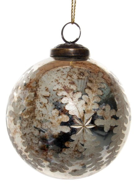 ShiShi GLASKUGEL, antik-goldener Farnschliff 10cm