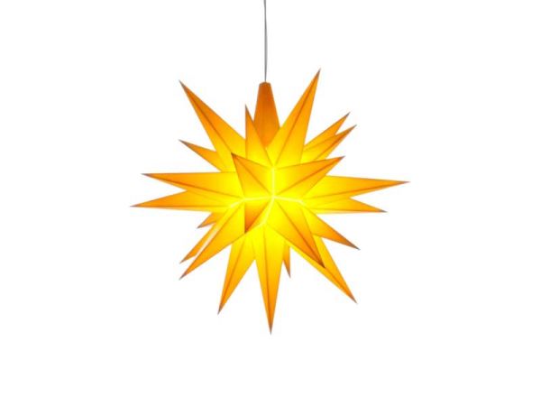 Herrnhuter Stern LED, vormontiert, gelb, Kunststoff, A1e - D: 13cm