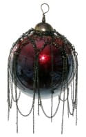 ShiShi GLASKUGEL m/ Kette antik, rot-violett 9cm ShiShi GLASKUGEL m/ Kette antik, rot-violett 9cm