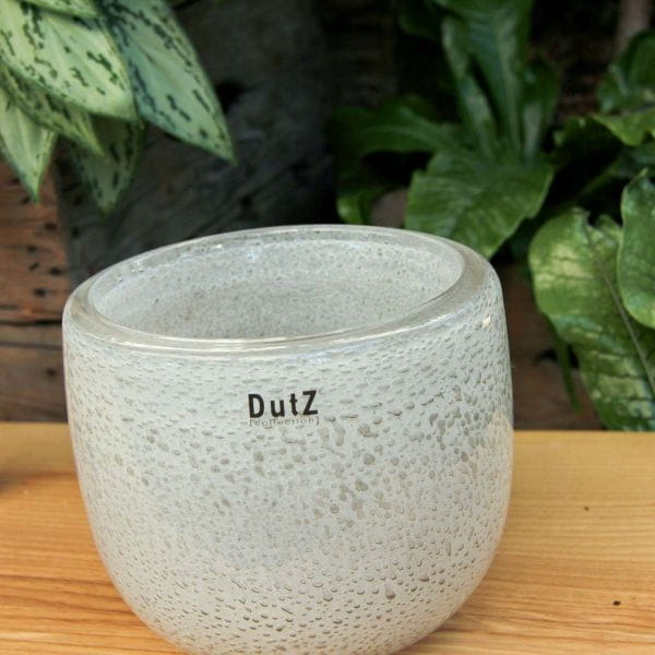 DutZ Schale BOWL THICK GLASS, white bubbles