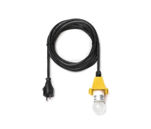 Herrnhuter LED Kabel mit Fassung für A4/A7 - 5m, Deckel gelb