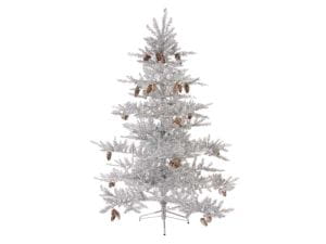 ShiShi Weihnachtsbaum SILVER TREE GOLD CONES 180cm