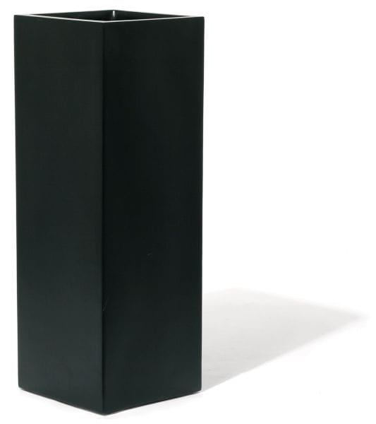 Kirschke Pflanzgefäß KUBO ALTO Fiberglas black 35x35 H100 cm