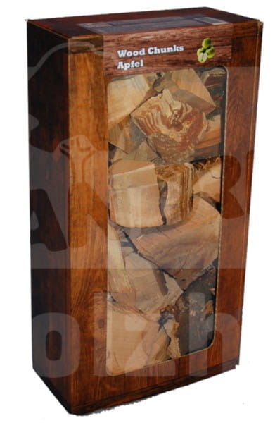 Wood Chunks Apfel 1,5 kg in Holzoptik-Box - Landree