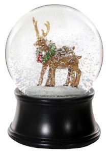 ShiShi GLAS-WASSERKUGEL, Hirsche m/ Kranz d12;h17cm ShiShi GLAS-WASSERKUGEL, Hirsche m/ Kranz d12;h17cm