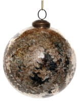 ShiShi GLASKUGEL, antik-goldener Farnschliff 13cm ShiShi GLASKUGEL, antik-goldener Farnschliff 13cm