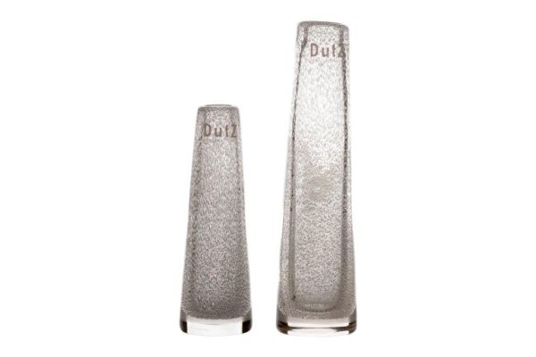 DutZ Vase SOLIFLEUR H21 Ø5,5cm, clear bubbles