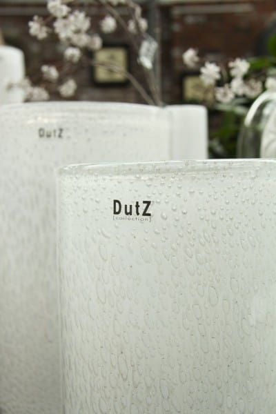 DutZ Vase THICK GLASS, white bubbles H32 Ø18