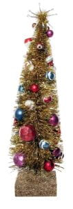 ShiShi GLITZERBAUM, gold gem. rot-blaue Ornamente 50c ShiShi GLITZERBAUM, gold gem. rot-blaue Ornamente 50c
