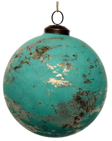 ShiShi GLASKUGEL, grün patiniert 13cm