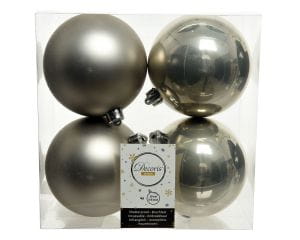 Weihnachten Kae KUGEL bruchfest 4er-Set, dia10cm Nebelgrau Weihnachten Kae KUGEL bruchfest 4er-Set, dia10cm Nebelgrau