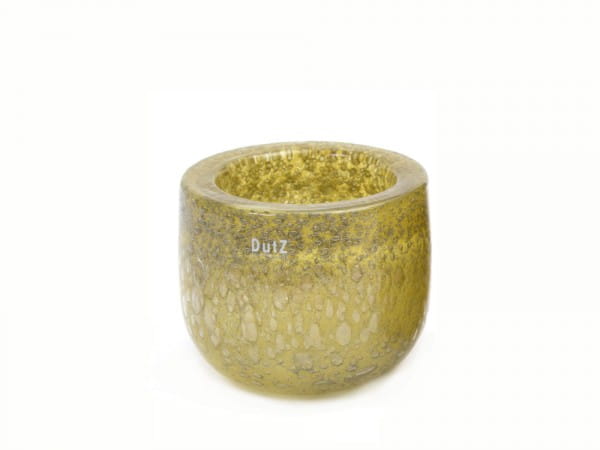 DutZ Schale THICK GLASS, mustard bubbles
