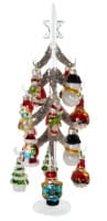 ShiShi GLASS TREE silver glitte, 30cm w/ figures ShiShi GLASS TREE silver glitte, 30cm w/ figures