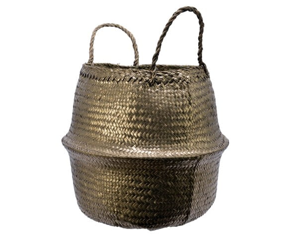Korb Kae Seegraskorb, dia35x44cm Gold