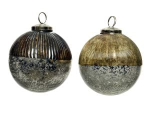 Weihnachten Kae Glaskugel Crackle 2s, dia7.5x7.5x8cm Braun Antik Weihnachten Kae Glaskugel Crackle 2s, dia7.5x7.5x8cm Braun Antik