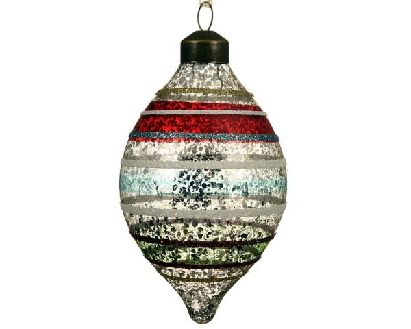 Weihnachten Kae GLAS-OLIVE ANTIK, D6,5 H10 bunt, Kaemingk